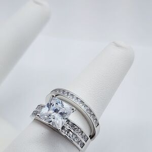 Brand New Sterling Silver 925 2pcs set Ring